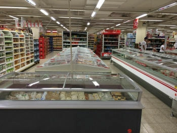 fryseskab vertikal glasdør